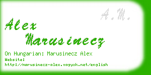 alex marusinecz business card
